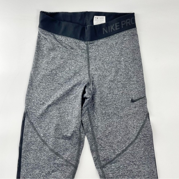 Nike Pro Hypercool Grey and Black Space dyed Neutral mesh tights leggings - Picture 11 of 13